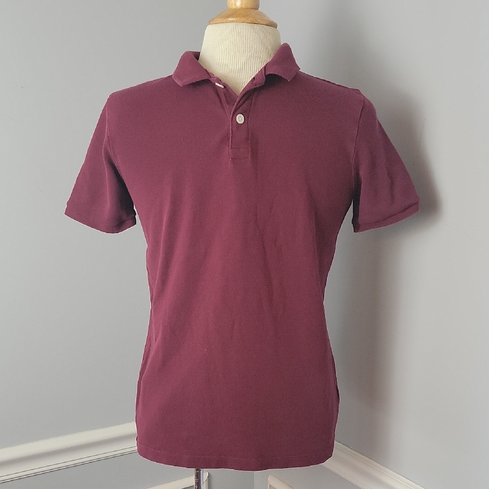 OLD NAVY Bundle of‎ 2 Boy's Maroon Uniform Short Sleeve Pique Polo Shirts XL